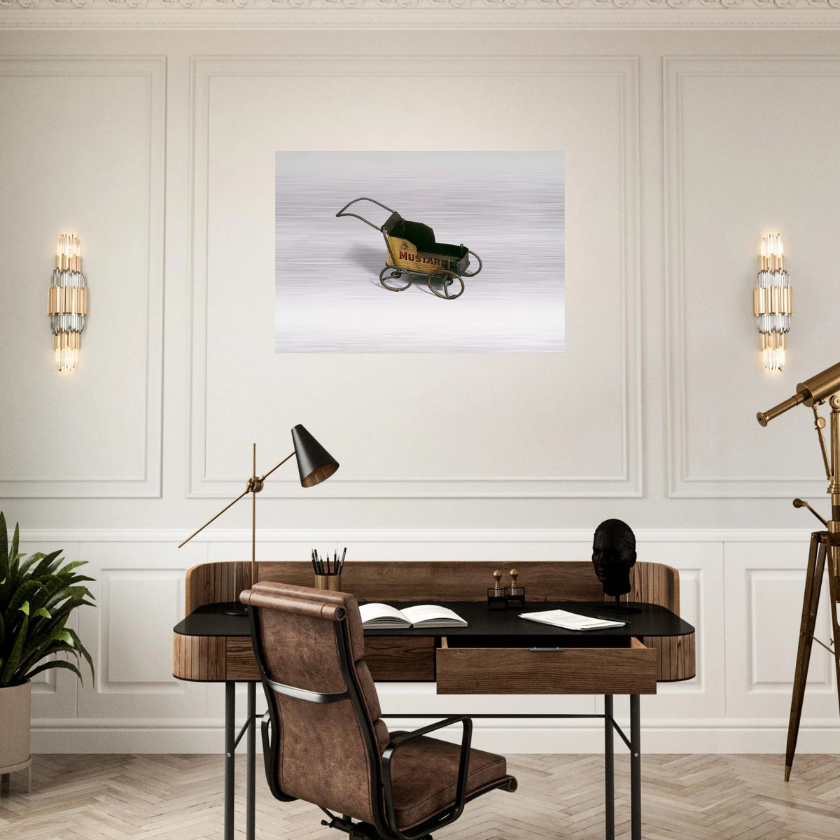 BABY CARRIAGE 1940 - Alexander Calder Brushed Aluminum Print - 70x100 cm / 28x40 inches | Alexander Calder Aluminum Print | Alexander Calder Prints