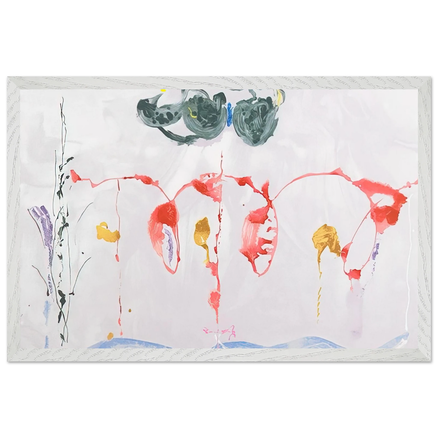 Helen Frankenthaler - Aerie - 2009 Wall art - A3 (29.7 x 42  cm) - Premium Wooden Framed Poster With Fine Art Paper-canvas - Wood frame