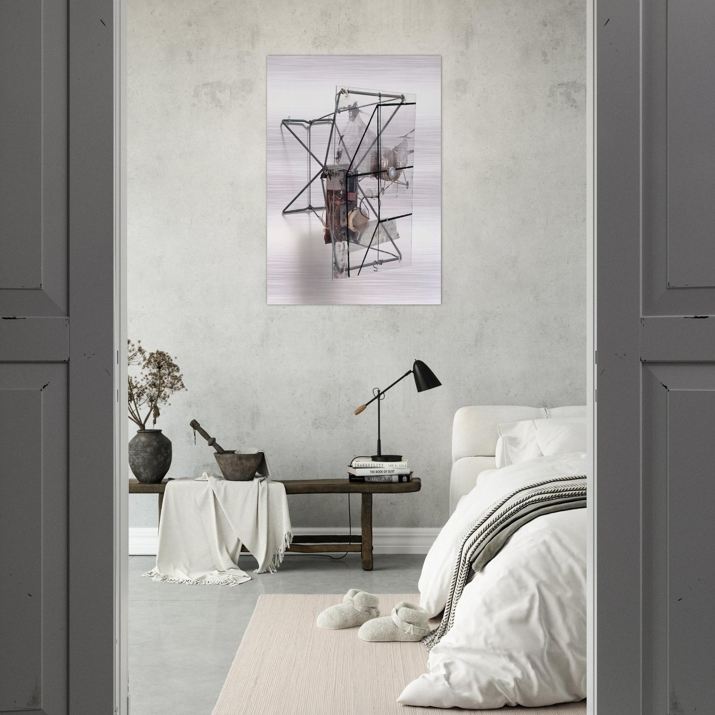 DRY CELL 1963 - Robert Rauschenberg Brushed Aluminum Print - 70x100 cm / 28x40 inches | Robert Rauschenberg Aluminum Print | Robert Rauschenberg Prints