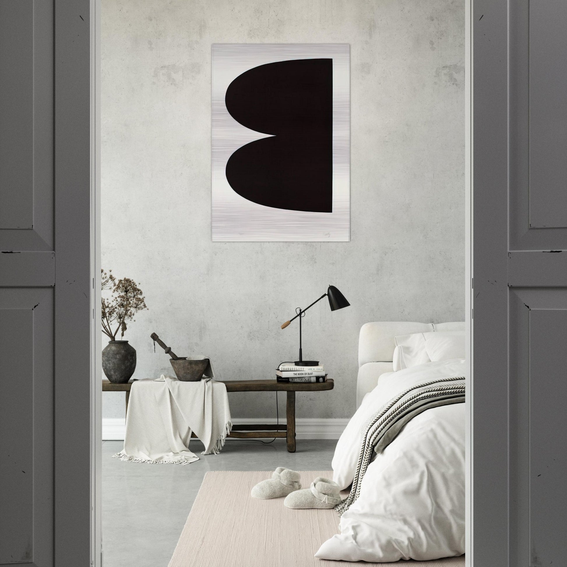 Black from Suite of Twenty-Seven Color Lithographs - Ellsworth Kelly Brushed Aluminum Print - 70x100 cm / 28x40 inches | Ellsworth Kelly Aluminum Print | Ellsworth Kelly Prints