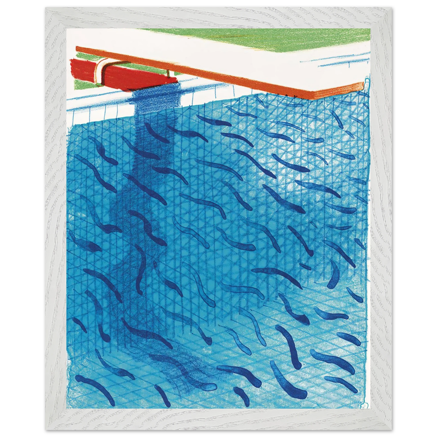 David Hockney - David Hockney Wall art - A2 (42 x 59.4  cm) - Premium Wooden Framed Poster With Fine Art Paper-canvas - Black frame