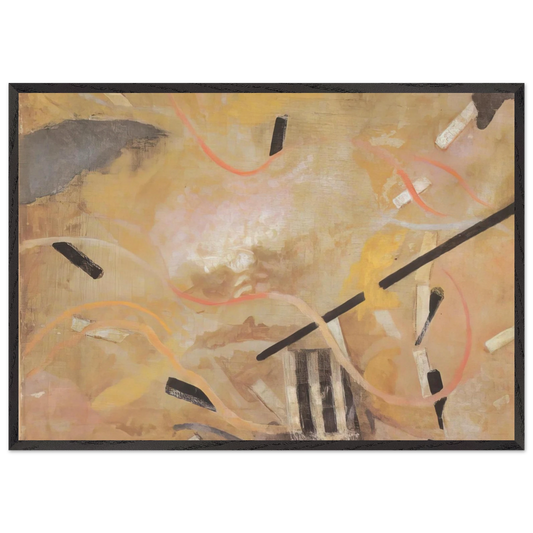 The tendency of aesthetic idealism - 1918 - Julius Evola 70x100 cm / 28x40 inches Framed Art Print – Black Wooden Frame