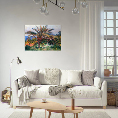 Palm Tree at Bordighera - claude monet Brushed Aluminum Print - 70x100 cm / 28x40 inches | claude monet Aluminum Print | claude monet Prints