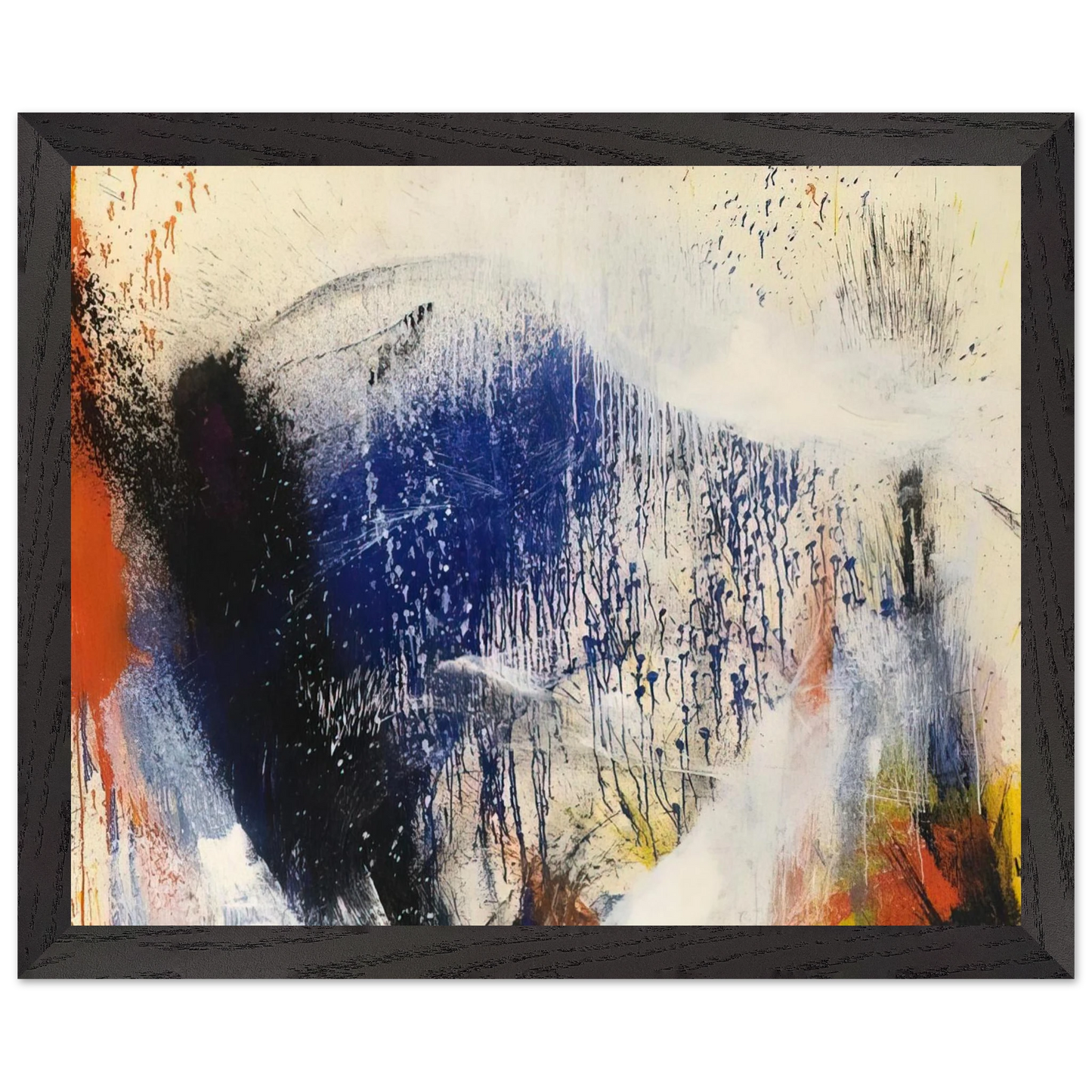 Helen Frankenthaler - Untitled - 1960 Wall art - 30x40 cm / 12x16 inches - Premium Wooden Framed Poster With Fine Art Paper-canvas - White frame