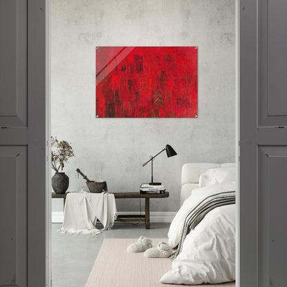 RED PAINTING 1950 - Philip Guston Acrylic Print - 70x100 cm / 28x40″ inches