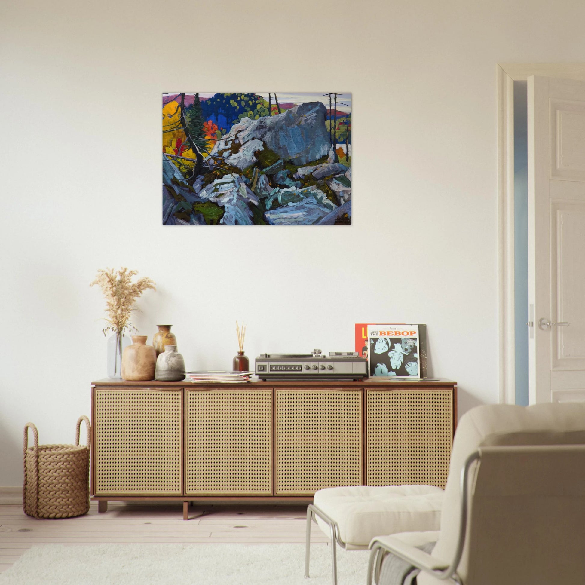 Autumn Batchewana - 1918 - Lawren Harris Brushed Aluminum Print - 70x100 cm / 28x40 inches | Lawren Harris Aluminum Print | Lawren Harris Prints