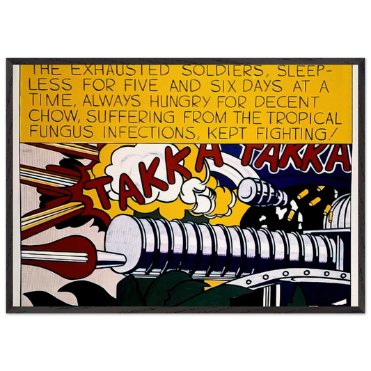 TAKKA TAKKA 1962 - Roy Lichtenstein 70x100 cm / 28x40 inches Framed Art Print – Black Wooden Frame