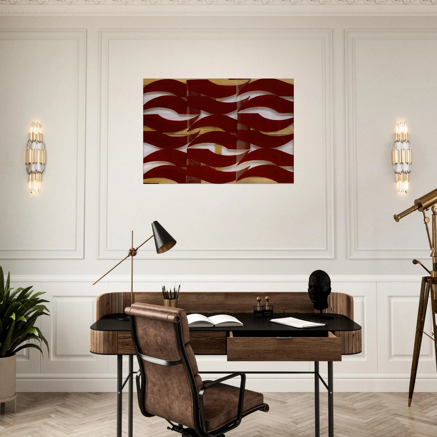 Rosso scuro - 1974 - Carla Accardi Brushed Aluminum Print - 70x100 cm / 28x40 inches | Carla Accardi Aluminum Print | Carla Accardi Prints