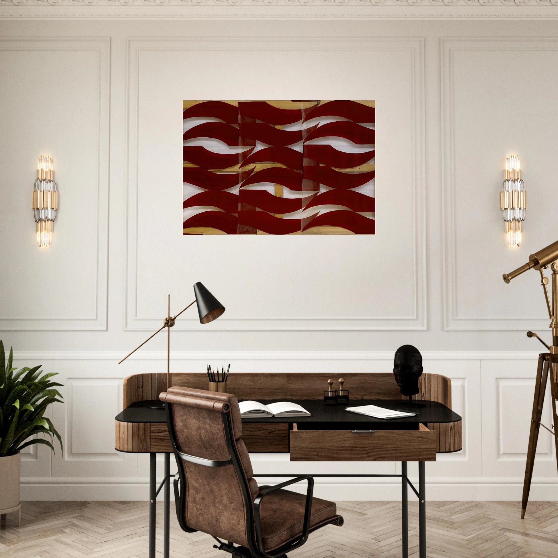 Rosso scuro - 1974 - Carla Accardi Brushed Aluminum Print - 70x100 cm / 28x40 inches | Carla Accardi Aluminum Print | Carla Accardi Prints