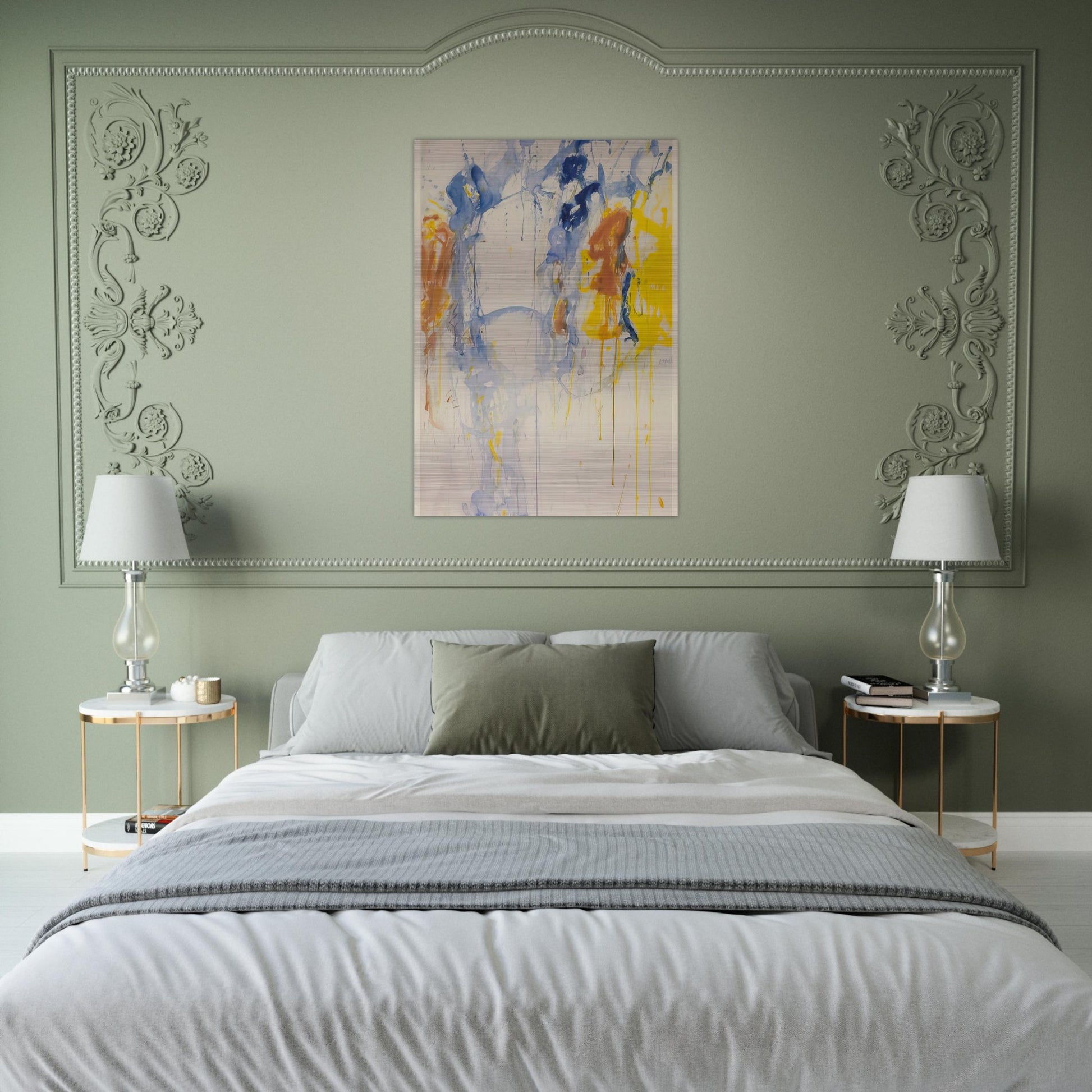 Painting - Sam Francis Brushed Aluminum Print - 70x100 cm / 28x40 inches | Sam Francis Aluminum Print | Sam Francis Prints