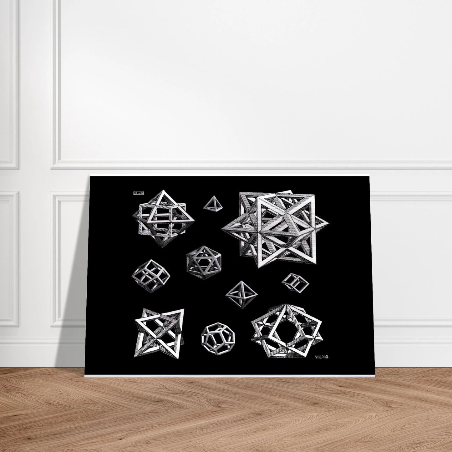 STUDY FOR STARS - MC Escher Brushed Aluminum Print - 70x100 cm / 28x40 inches | MC Escher Aluminum Print | MC Escher Prints