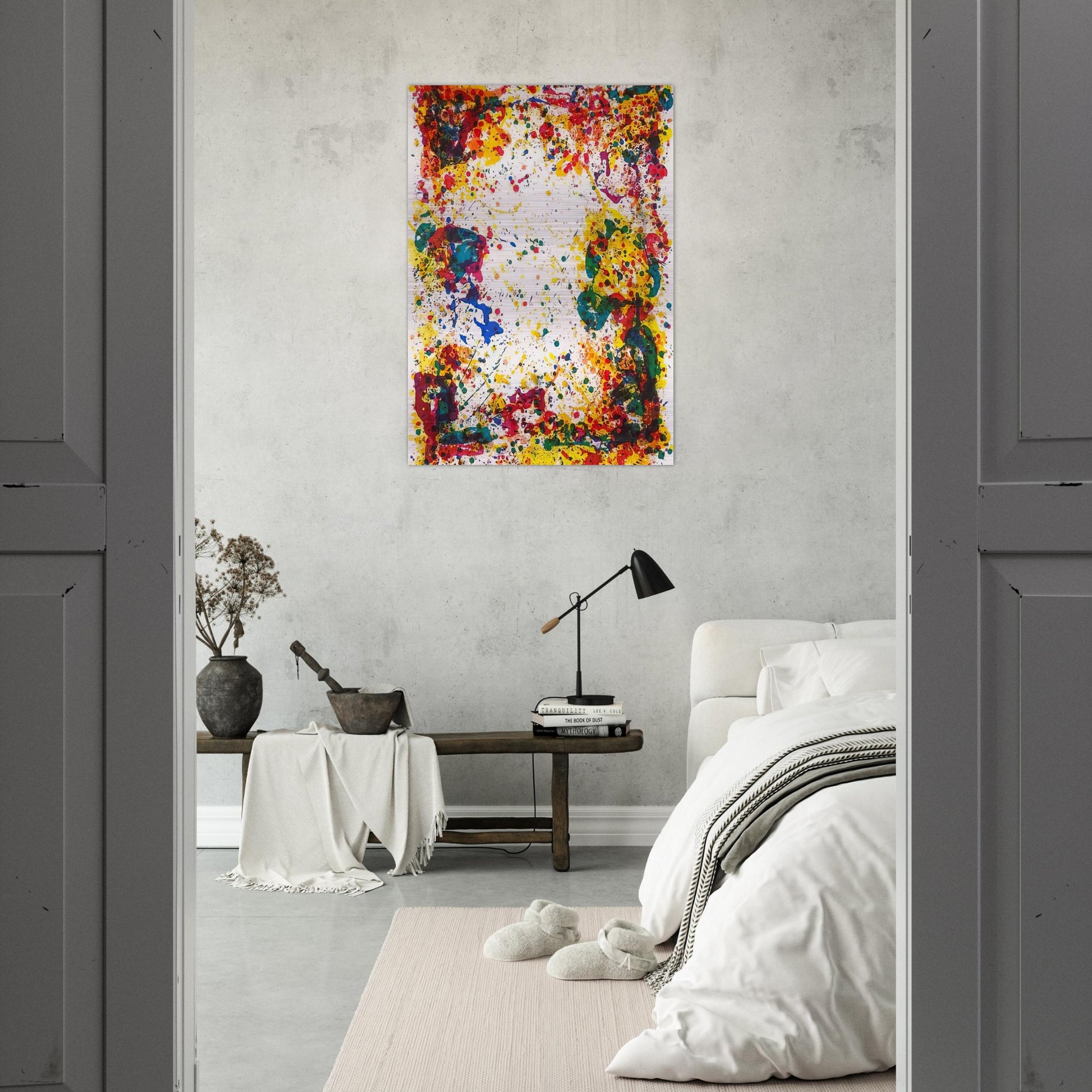 Freshet - Sam Francis Brushed Aluminum Print - 70x100 cm / 28x40 inches | Sam Francis Aluminum Print | Sam Francis Prints