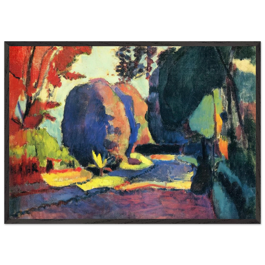 THE LUXEMBOURG GARDENS 1901 - Henri Matisse 70x100 cm / 28x40 inches Framed Art Print – Black Wooden Frame