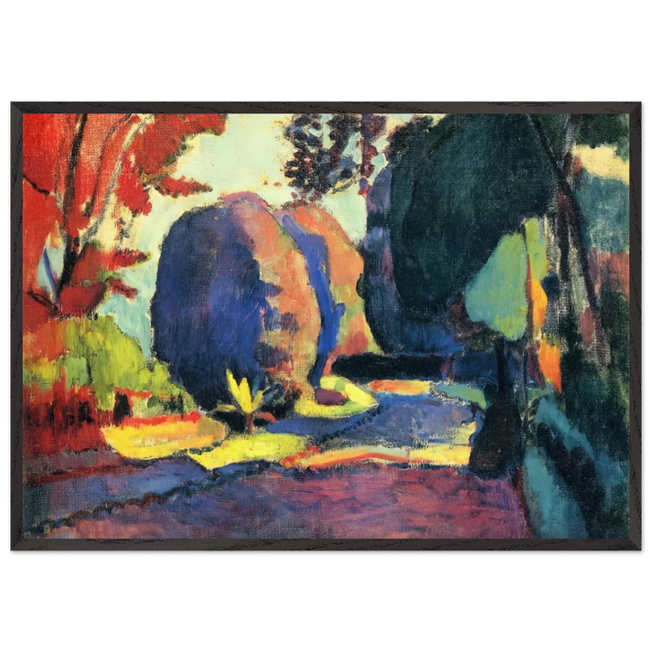 THE LUXEMBOURG GARDENS 1901 - Henri Matisse 70x100 cm / 28x40 inches Framed Art Print – Black Wooden Frame