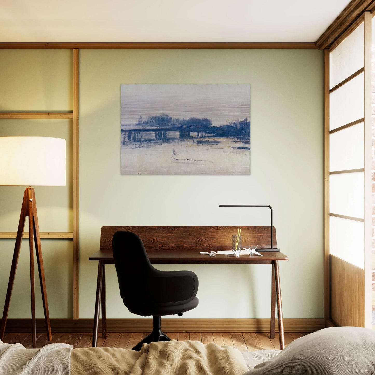 Charing Cross Bridge study - claude monet Brushed Aluminum Print - 70x100 cm / 28x40 inches | claude monet Aluminum Print | claude monet Prints