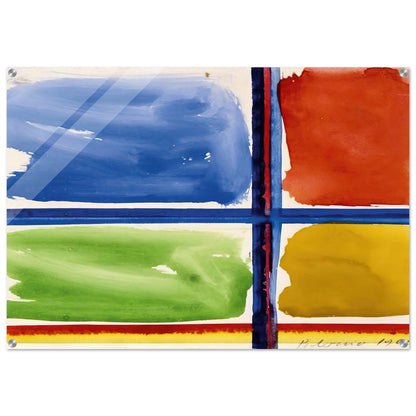 FENSTERKREUZ II 1966 - BLINKY PALERMO Acrylic Print - 70x100 cm / 28x40″ inches
