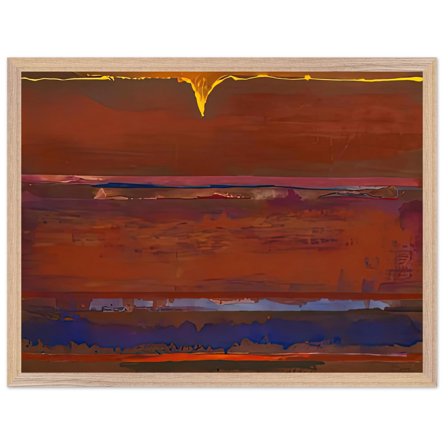 Helen Frankenthaler - Desert Pulse, 1991- Wall Art - 30x40 cm / 12x16 inches - Fine Art Poster-canvas - -