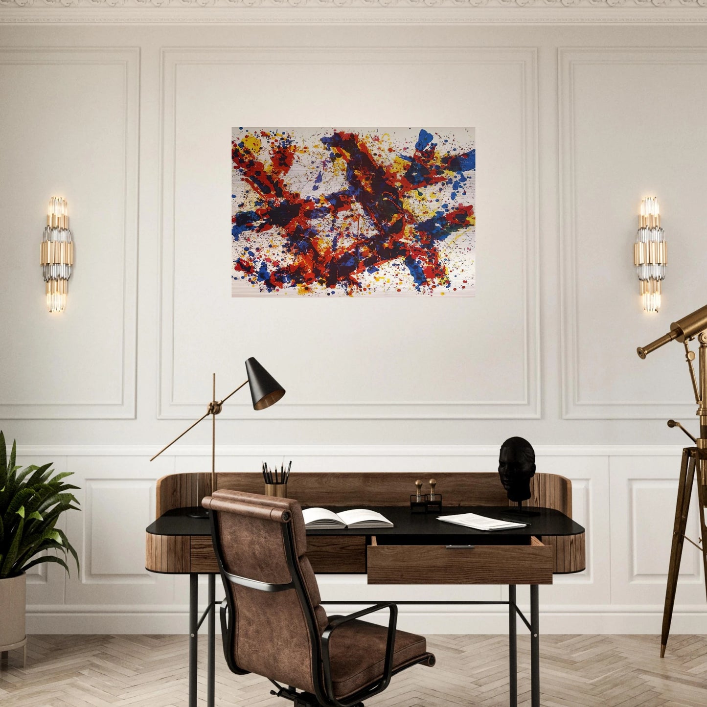 Firewood - Sam Francis Brushed Aluminum Print - 70x100 cm / 28x40 inches | Sam Francis Aluminum Print | Sam Francis Prints