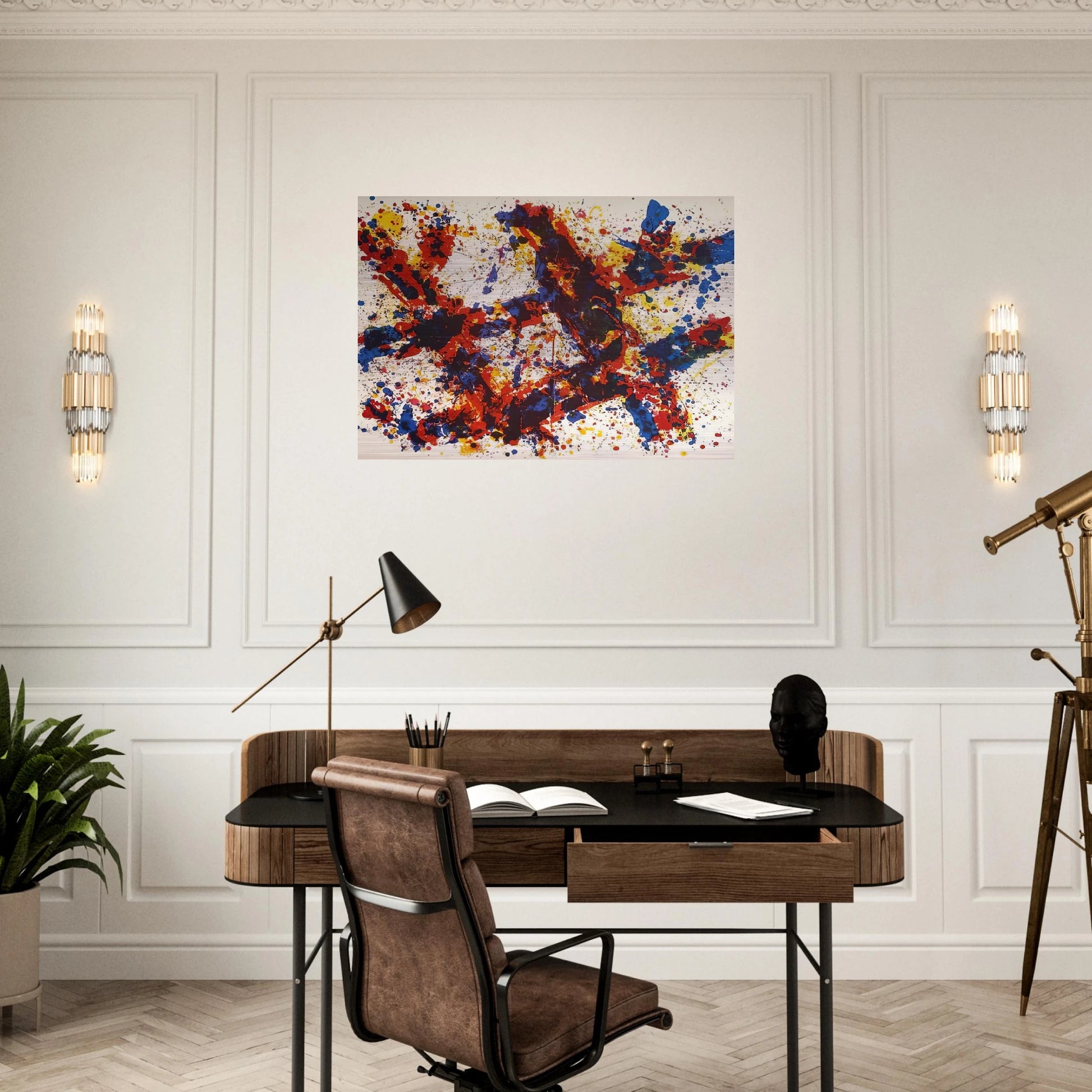 Firewood - Sam Francis Brushed Aluminum Print - 70x100 cm / 28x40 inches | Sam Francis Aluminum Print | Sam Francis Prints