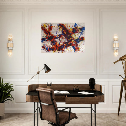 Firewood - Sam Francis Brushed Aluminum Print - 70x100 cm / 28x40 inches | Sam Francis Aluminum Print | Sam Francis Prints