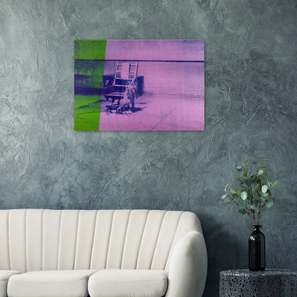 Big electric chair - Andy Warhol Brushed Aluminum Print - 70x100 cm / 28x40 inches | Andy Warhol Aluminum Print | Andy Warhol Prints