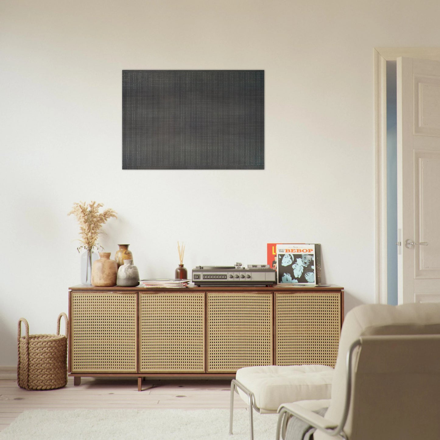 White Flower - Agnes Martin Brushed Aluminum Print - 70x100 cm / 28x40 inches | Agnes Martin Aluminum Print | Agnes Martin Prints