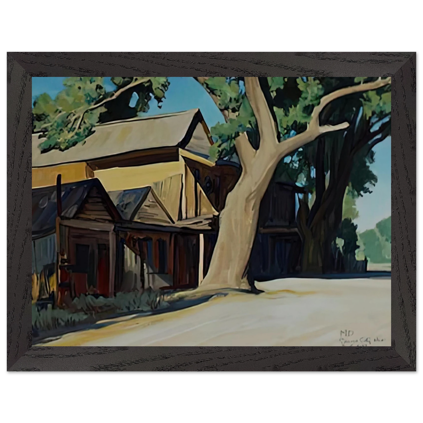 Maynard Dixon - OLD CHINATOWN CARSON CITY NEVADA 1937 Wall art - 30x40 cm / 12x16 inches - Fine Art Poster-canvas - -