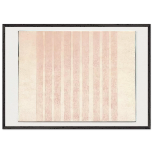 Untitled 13 - Agnes Martin 70x100 cm / 28x40 inches Framed Art Print – Black Wooden Frame