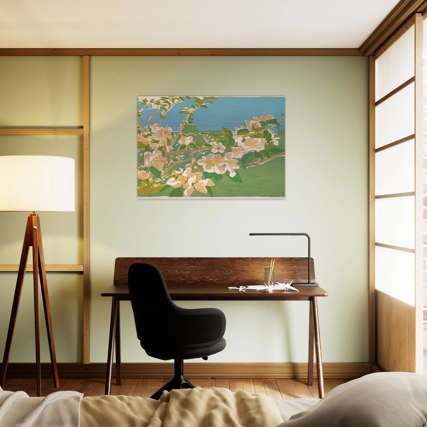 APPLE BLOSSOMS II 1974 - Fairfield Porter Brushed Aluminum Print - 70x100 cm / 28x40 inches | Fairfield Porter Aluminum Print | Fairfield Porter Prints