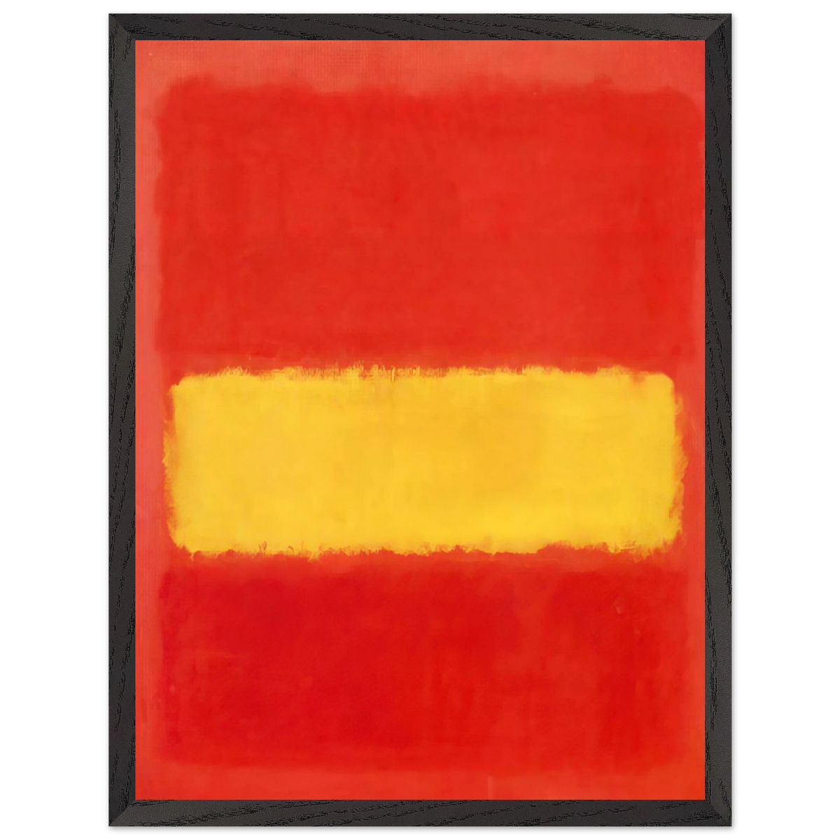 Mark Rothko - Yellow band - 1956 Wall Art - 21x29.7 cm / 8x12" - Premium Wooden Framed Poster With Fine Art Paper-canvas - Wood frame
