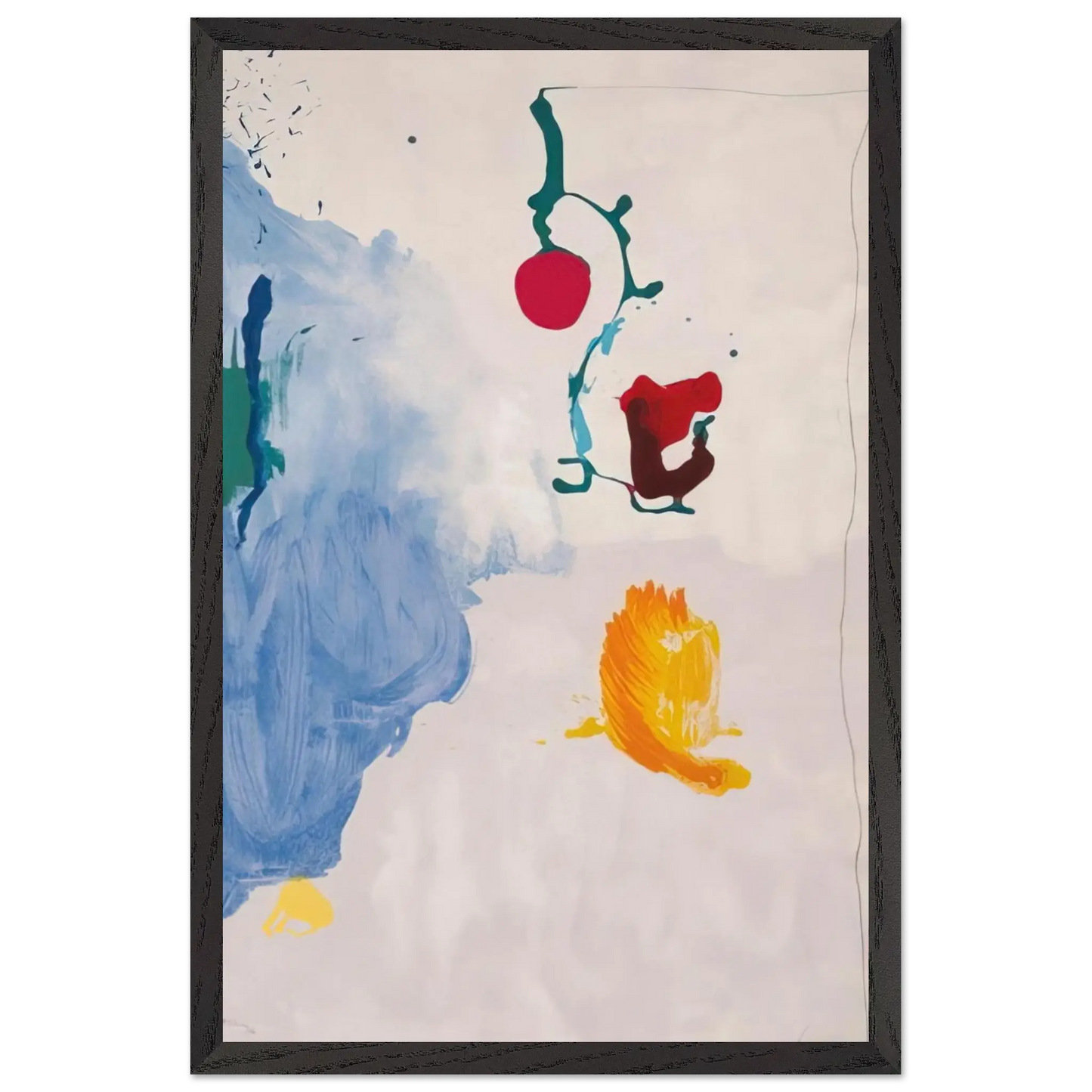 Helen Frankenthaler - Eve - 1995 Wall art - 27x35 cm / 11x14 Inches - Premium Wooden Framed Poster With Fine Art Paper - Wood frame