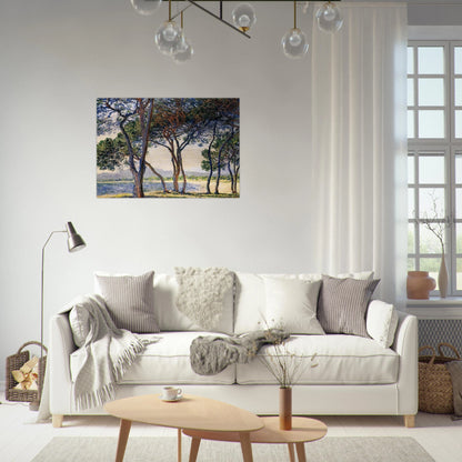 Trees by the Seashore at Antibes - claude monet Brushed Aluminum Print - 70x100 cm / 28x40 inches | claude monet Aluminum Print | claude monet Prints