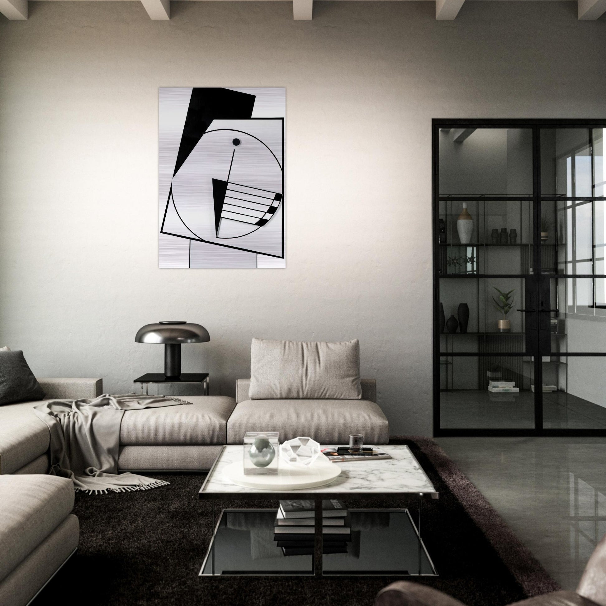 Rythme 3 - 1995 - Carmelo Arden Quin Brushed Aluminum Print - 70x100 cm / 28x40 inches | Carmelo Arden Quin Aluminum Print | Carmelo Arden Quin Prints
