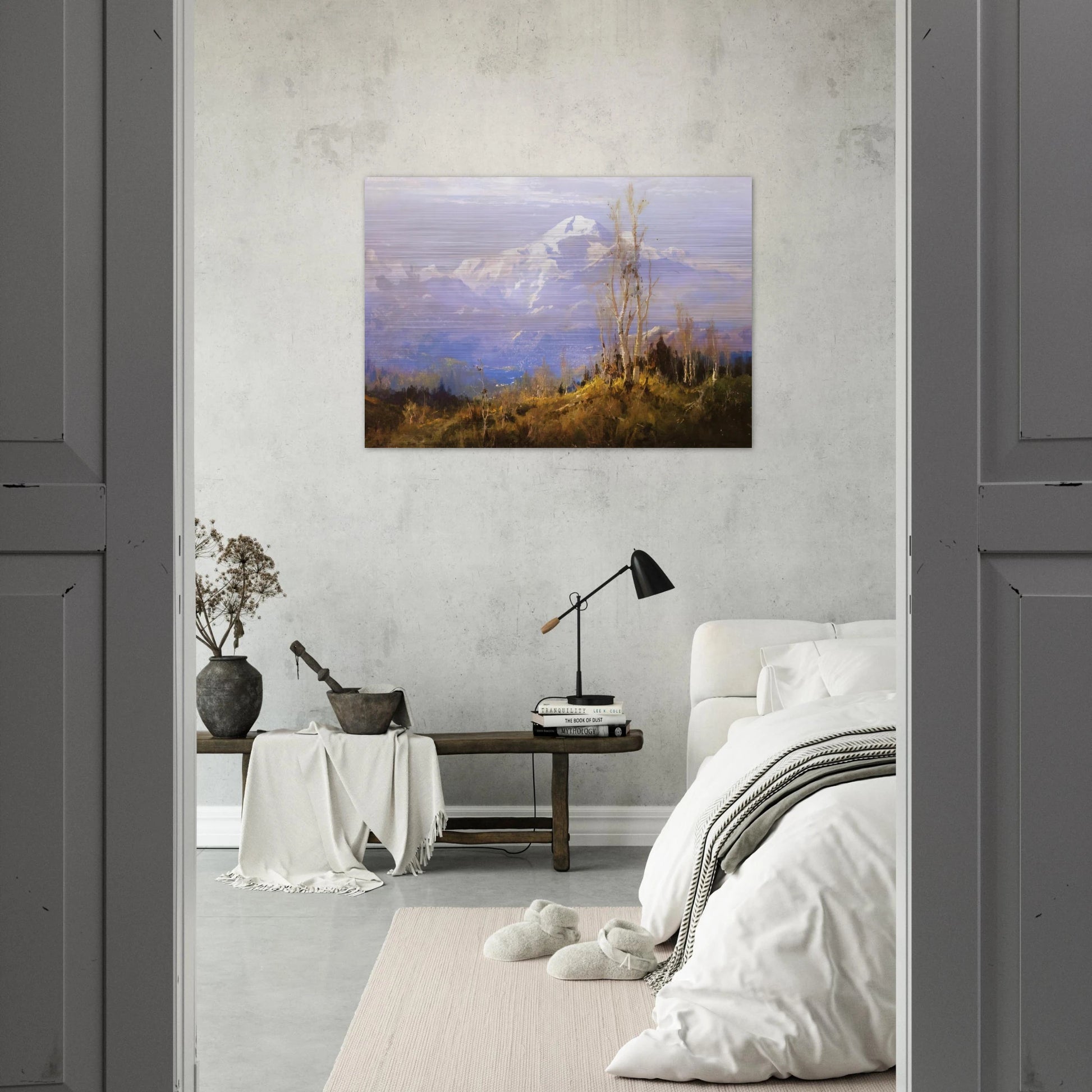 Mount McKinley - Romanticism - Sydney Laurence Brushed Aluminum Print - 70x100 cm / 28x40 inches | Sydney Laurence Aluminum Print | Sydney Laurence Prints