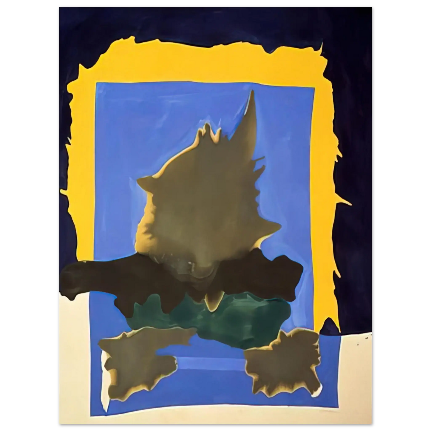Helen Frankenthaler - Interior Landscape - 1964 Wall art - 13x18 cm / 5x7 Inches - Fine Art Poster - -