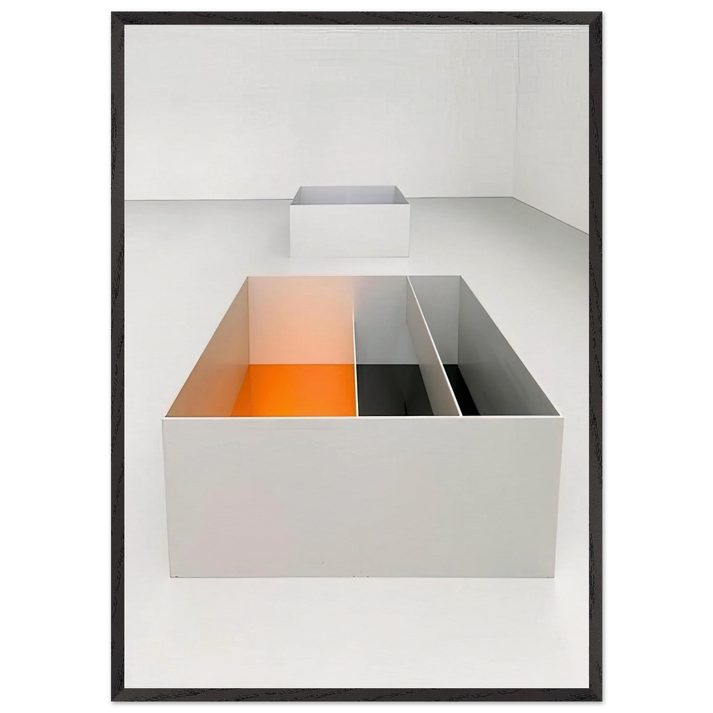 Untitled 89-3 Menziken - 1989 - Donald Judd 70x100 cm / 28x40 inches Framed Art Print – Black Wooden Frame