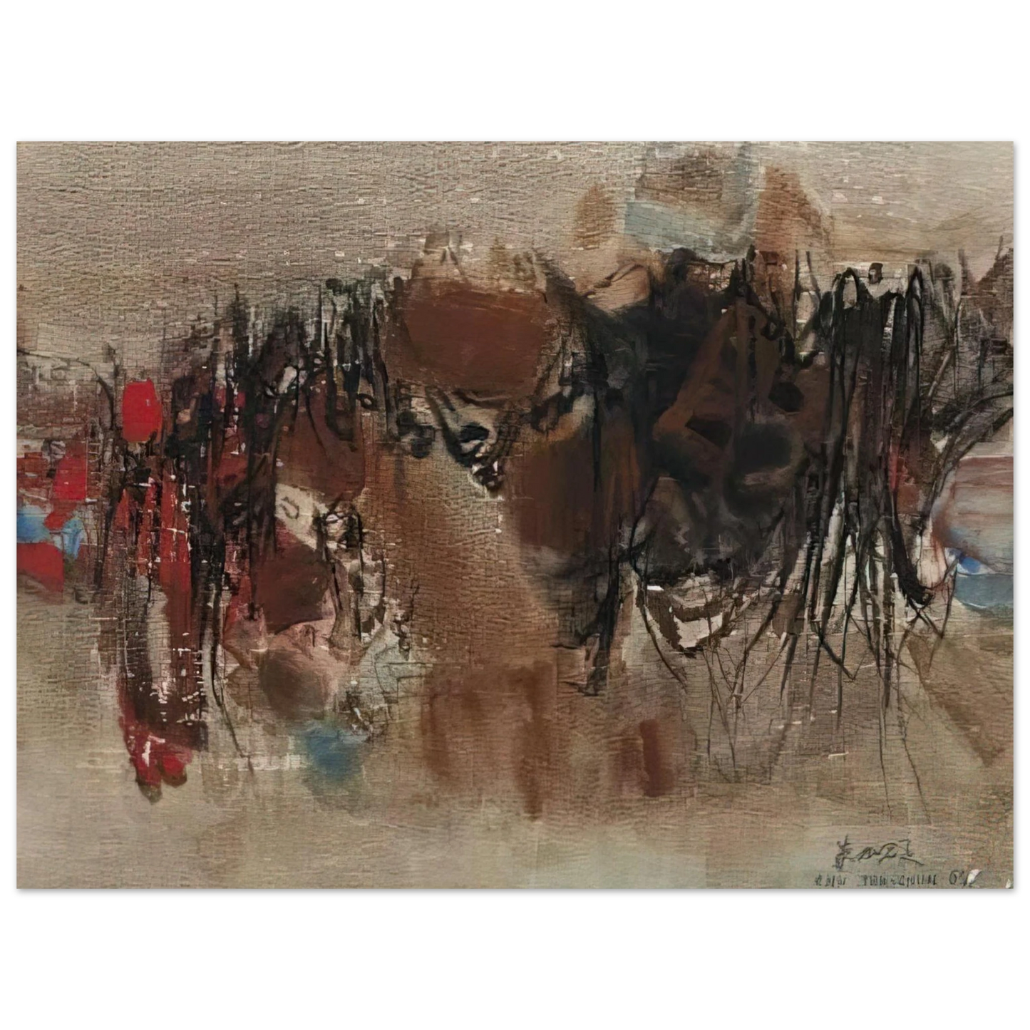 Chu teh Chun - UNTITLED 1964 1  75x100 cm / 30x40inches Fine Art Poster