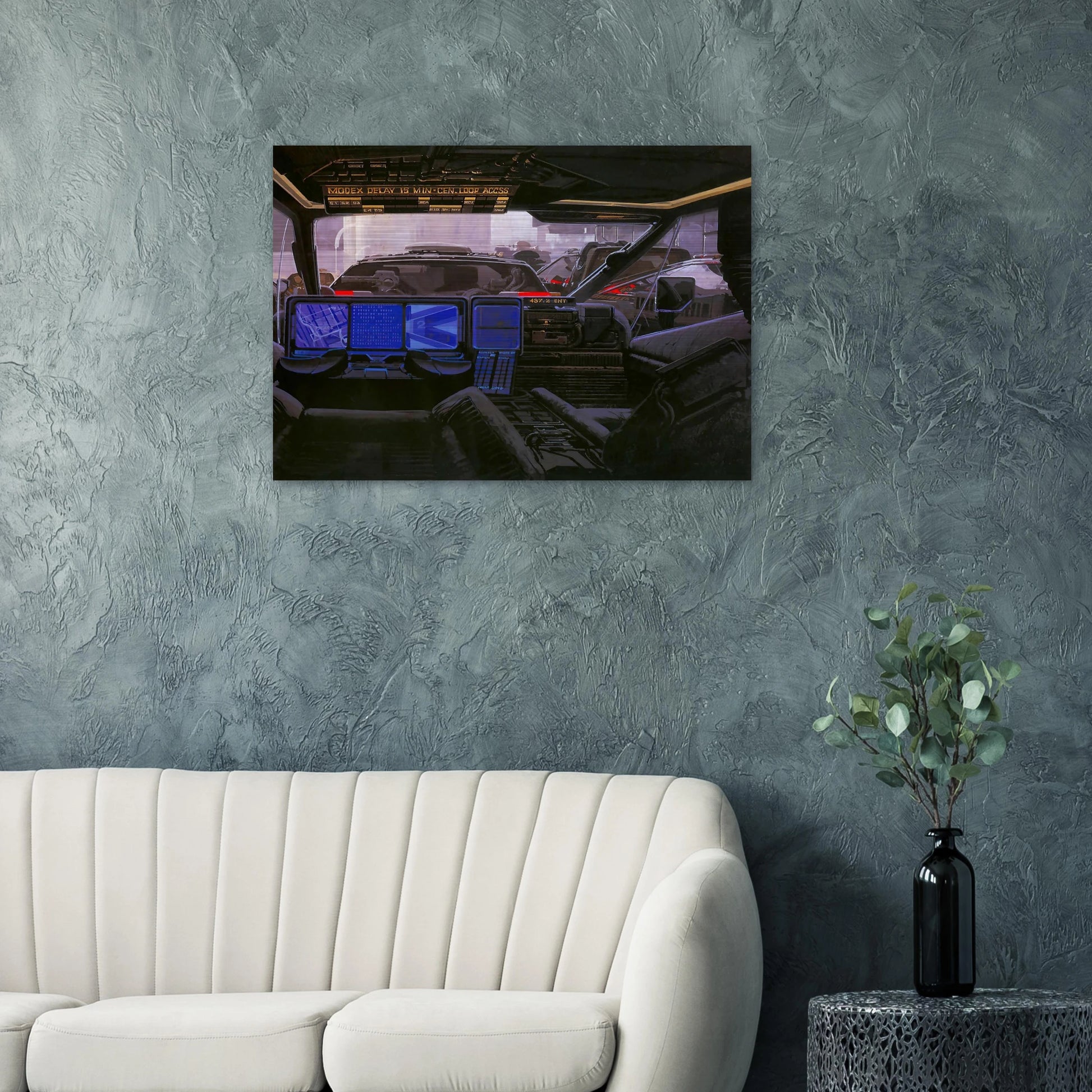 Syd Mead - Syd Mead Brushed Aluminum Print - 70x100 cm / 28x40 inches | Syd Mead Aluminum Print | Syd Mead Prints