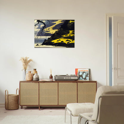 Coastal Fog - Eyvind Earle Brushed Aluminum Print - 70x100 cm / 28x40 inches | Eyvind Earle Aluminum Print | Eyvind Earle Prints