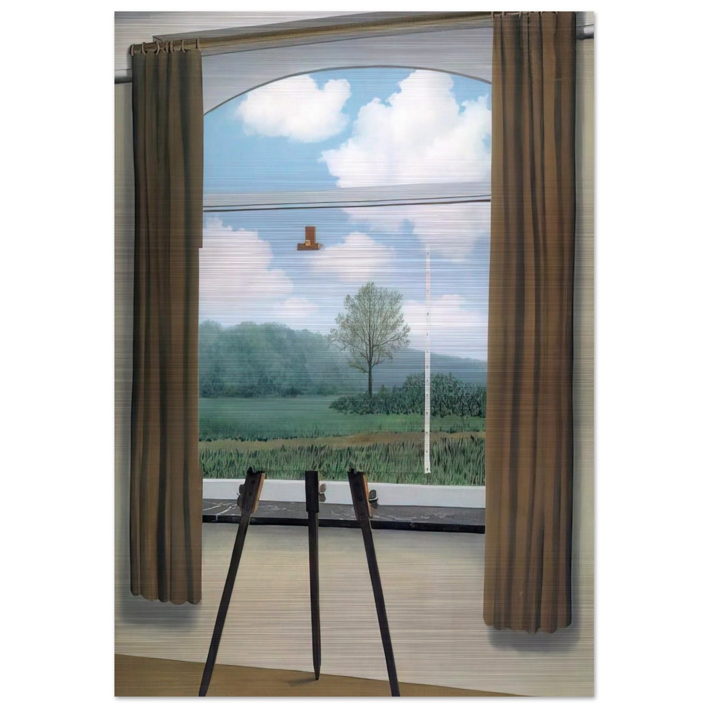 THE HUMAN CONDITION 1933 - Rene Magritte Brushed Aluminum Print - 70x100 cm / 28x40 inches | Rene Magritte Aluminum Print | Rene Magritte Prints