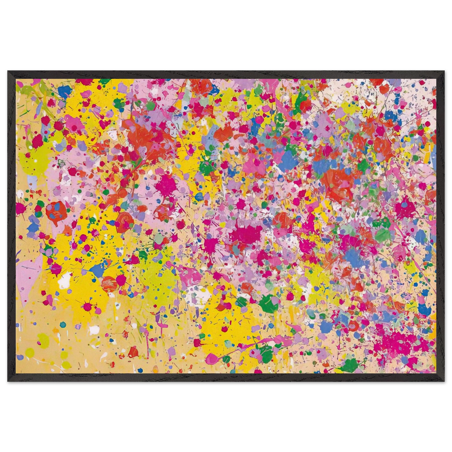 Sweet Milky Way - 1969 - Walasse Ting 70x100 cm / 28x40 inches Framed Art Print – Black Wooden Frame