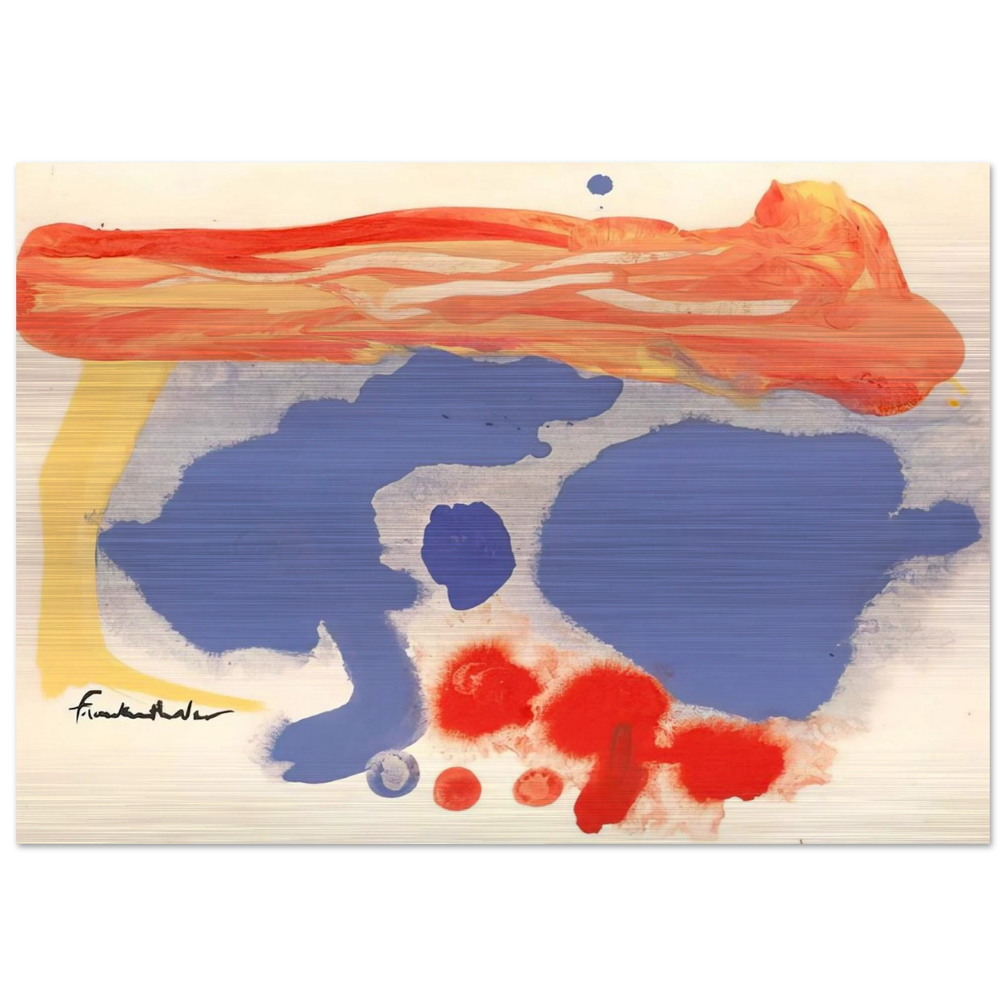 Summerscene, Provincetown - 1961 - Helen Frankenthaler Brushed Aluminum Print - 70x100 cm / 28x40 inches | Helen Frankenthaler Aluminum Print | Helen Frankenthaler Prints