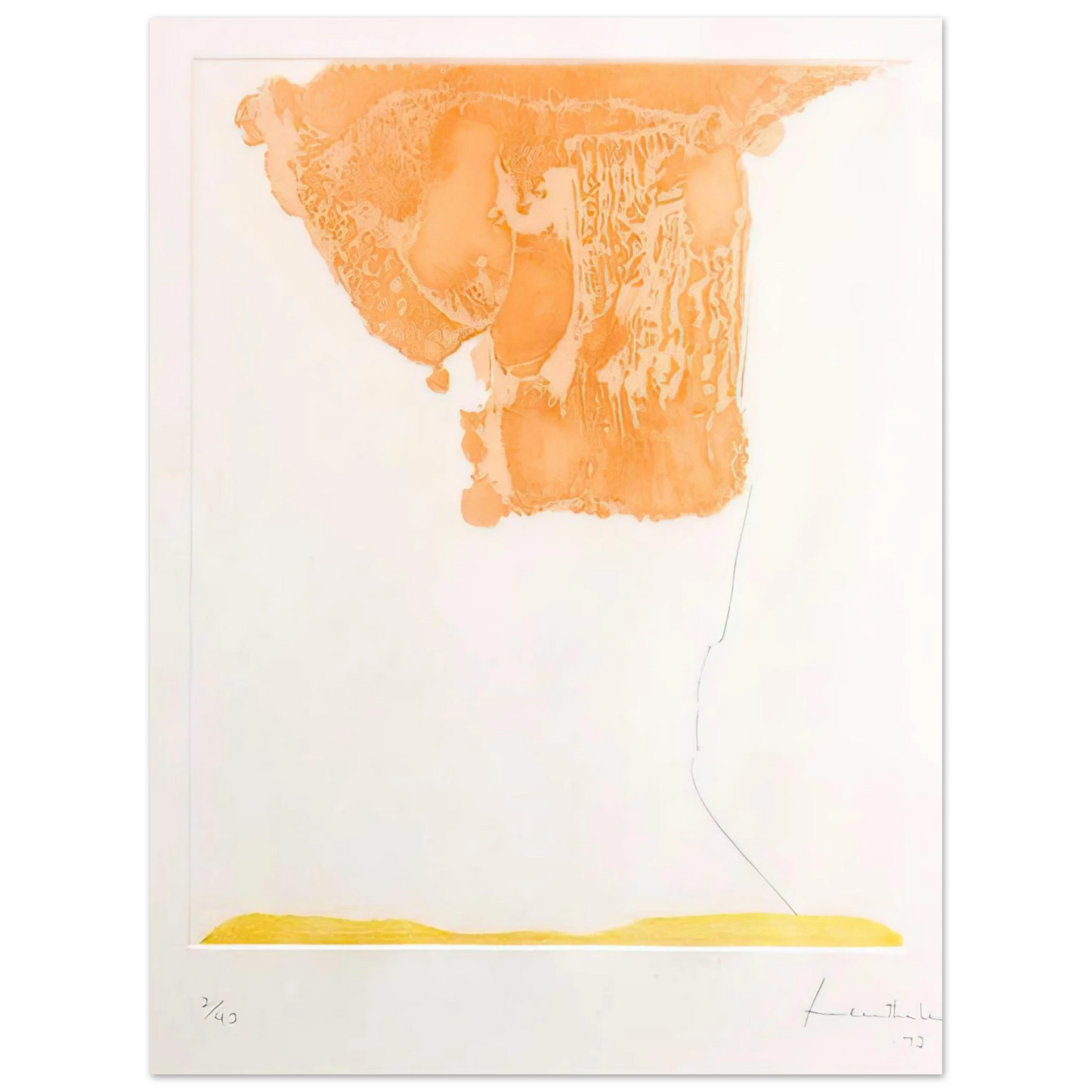 Helen Frankenthaler - Pranzo Italiano - 1973 Wall art - A2 (42 x 59.4  cm) - Premium Wooden Framed Poster With Fine Art Paper-canvas - White frame