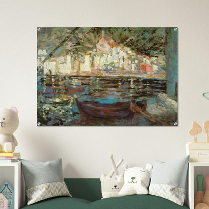 VIEW OF CADAQUES FROM PLAYA POAL - Salvador Dali Acrylic Print - 70x100 cm / 28x40″ inches