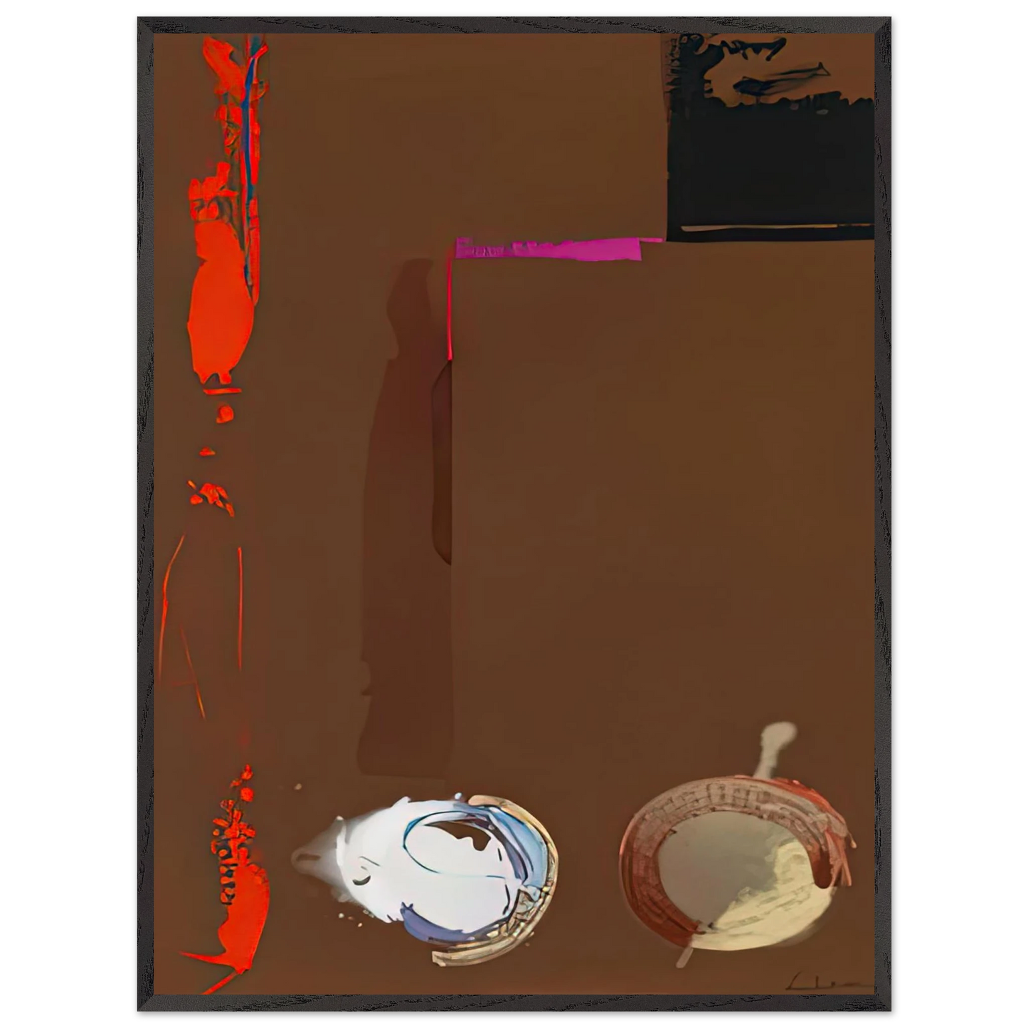 Helen Frankenthaler - Syzygy, 1987- Wall Art - 60x80 cm / 24x32 inches - Premium Wooden Framed Poster With Fine Art Paper-canvas - Black frame