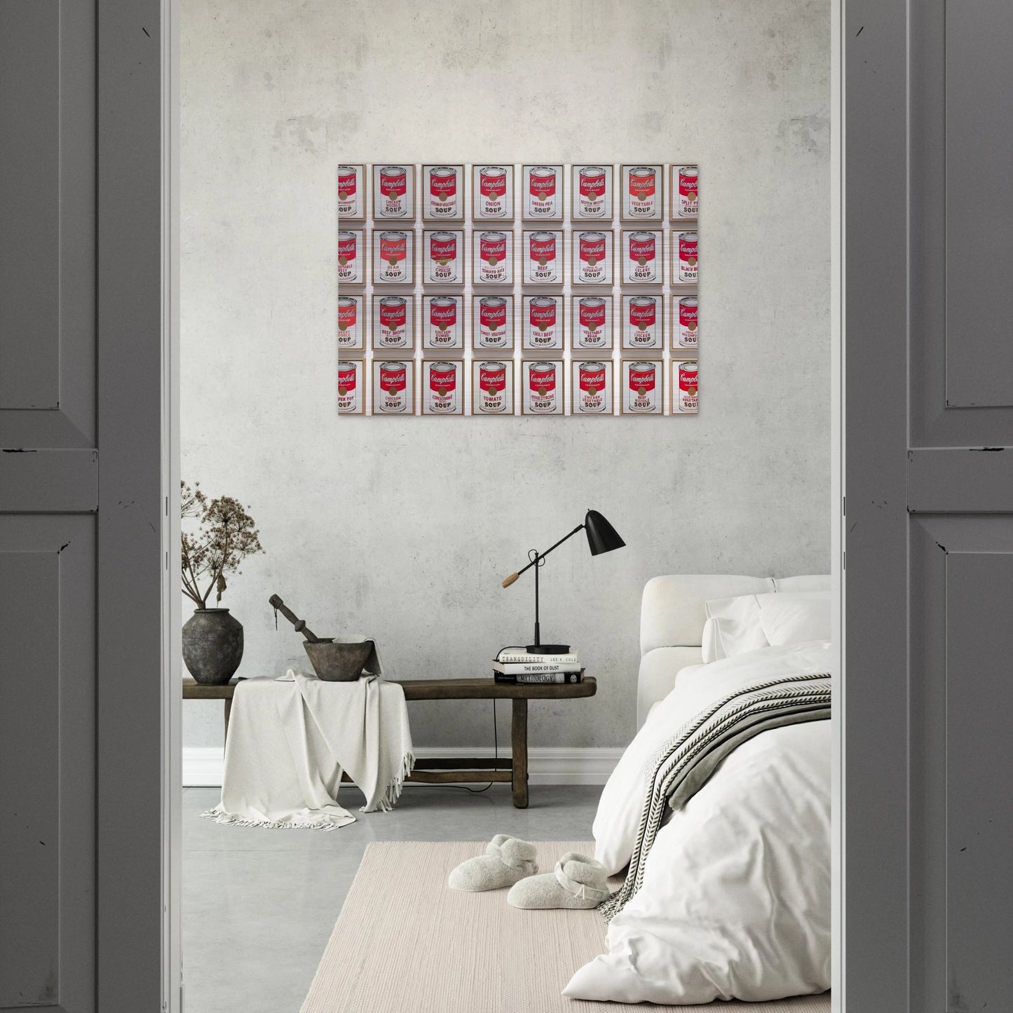 Campbell's Soup Cans - Andy Warhol Brushed Aluminum Print - 70x100 cm / 28x40 inches | Andy Warhol Aluminum Print | Andy Warhol Prints