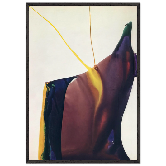Phenomena Yellow Strike - Paul Jenkins 70x100 cm / 28x40 inches Framed Art Print – Black Wooden Frame