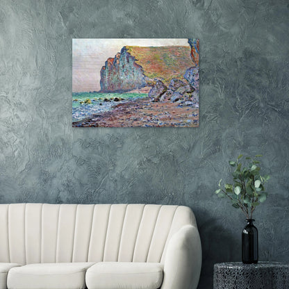 Cliffs of Les Petites-Dalles - claude monet Brushed Aluminum Print - 70x100 cm / 28x40 inches | claude monet Aluminum Print | claude monet Prints
