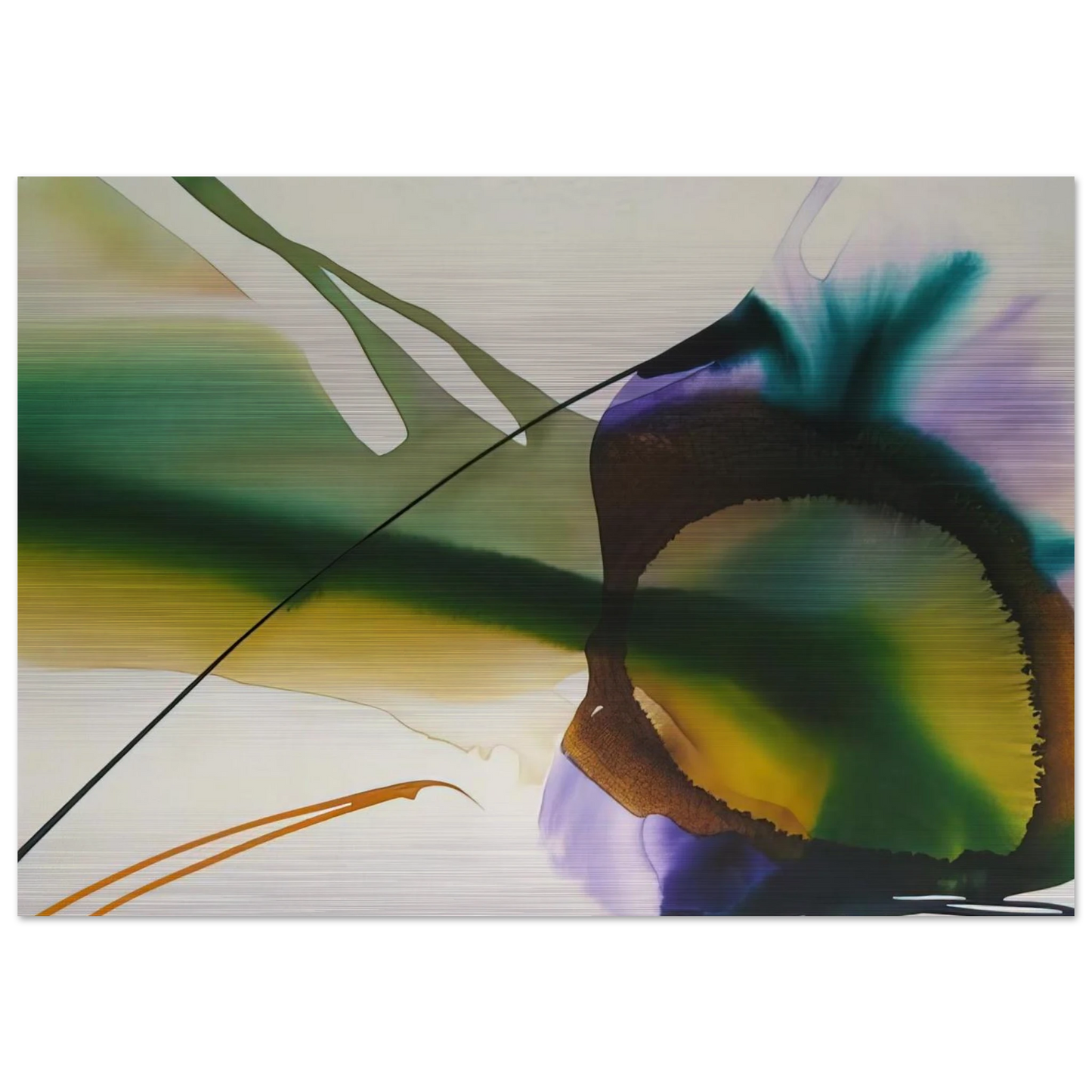 Phenomena Amber Sight - Paul Jenkins Brushed Aluminum Print - 70x100 cm / 28x40 inches | Paul Jenkins Aluminum Print | Paul Jenkins Prints