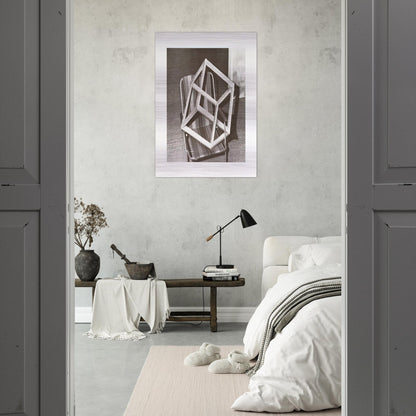 CUBE ON LAWNCHAIR - Gerhard Richter Brushed Aluminum Print - 70x100 cm / 28x40 inches | Gerhard Richter Aluminum Print | Gerhard Richter Prints